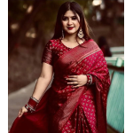 জাপানি সিল্ক আফসান প্রিন্ট[ব্লাউজ পিস সহ] J2025-S02