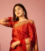 জাপানি সিল্ক আফসান প্রিন্ট[ব্লাউজ পিস সহ] J2025-S03 - Image 4