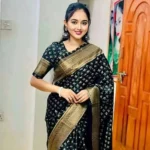 জাপানি সিল্ক আফসান প্রিন্ট[ব্লাউজ পিস সহ] J2025-S11
