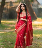 জাপানি সিল্ক আফসান প্রিন্ট[ব্লাউজ পিস সহ] J2025-S04 - Image 3