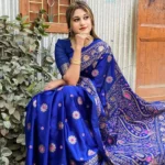 জাপানি সিল্ক আফসান প্রিন্ট[ব্লাউজ পিস সহ] J2025-S05