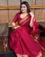 আড়ং কোয়ালিটি পিওর কটন [রানিং ব্লাউজ পিস সহ] C2025-S17 - Image 3