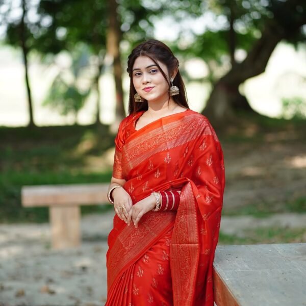 জাপানি সিল্ক আফসান প্রিন্ট[ব্লাউজ পিস সহ] J2025-S20