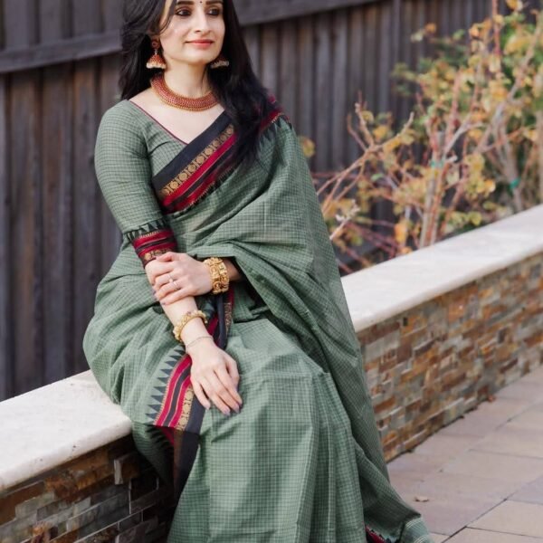 আড়ং কোয়ালিটি পিওর কটন [রানিং ব্লাউজ পিস সহ] C2025-S21