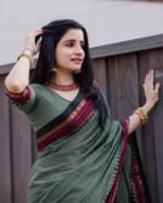 আড়ং কোয়ালিটি পিওর কটন [রানিং ব্লাউজ পিস সহ] C2025-S21 - Image 4