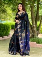 টাঙ্গাইল পিওর কটন বুটিকাজ শাড়ি [রানিং ব্লাউজ পিস সহ] TC2025-S76