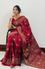 জাপানি সিল্ক আফসান প্রিন্ট[ব্লাউজ পিস সহ] J2025-S177