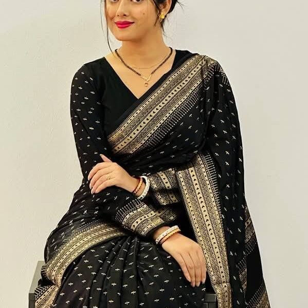 জাপানি সিল্ক আফসান প্রিন্ট[ব্লাউজ পিস সহ] J2025-S179