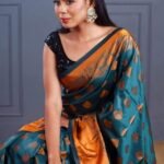 সফ্ট সিল্ক তামা কাতান [ব্লাউজ পিস সহ] K2025-S148