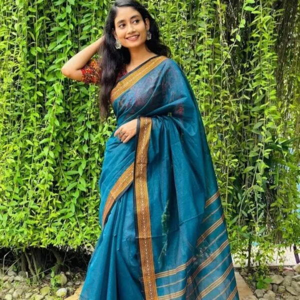 আড়ং কোয়ালিটি পিওর কটন [রানিং ব্লাউজ পিস সহ] C2025-S66