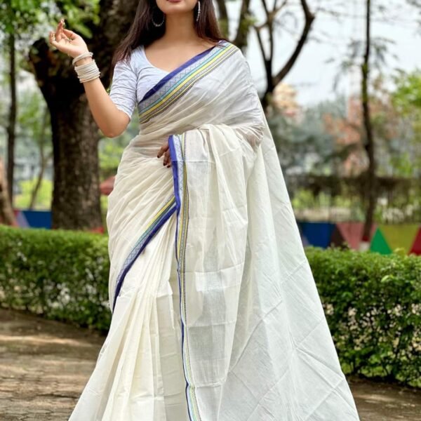 আড়ং কোয়ালিটি পিওর কটন [রানিং ব্লাউজ পিস সহ] C2025-S65