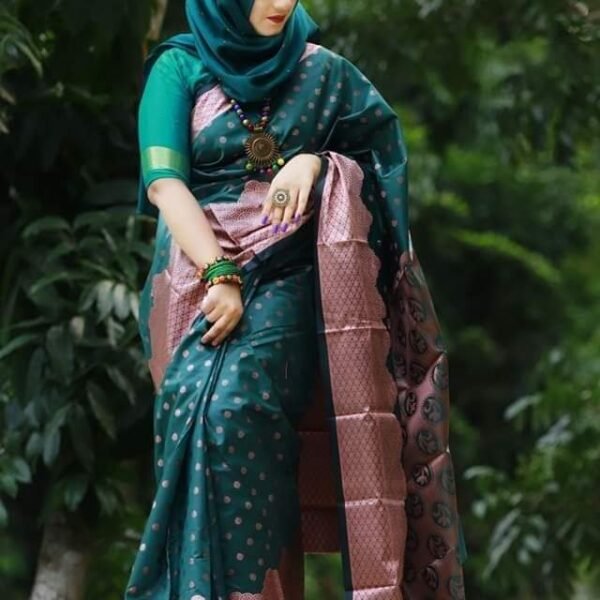 সফ্ট সিল্ক তামা কাতান [ব্লাউজ পিস সহ] K2025-S149