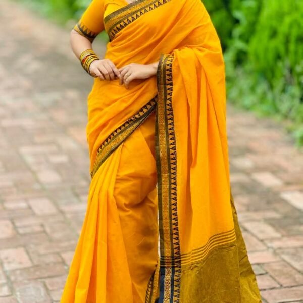 আড়ং কোয়ালিটি পিওর কটন [রানিং ব্লাউজ পিস সহ] C2025-S40