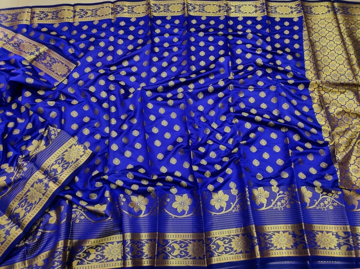 সফ্ট সিল্ক কাতান [ব্লাউজ পিস সহ] K2025-S88 - Image 1