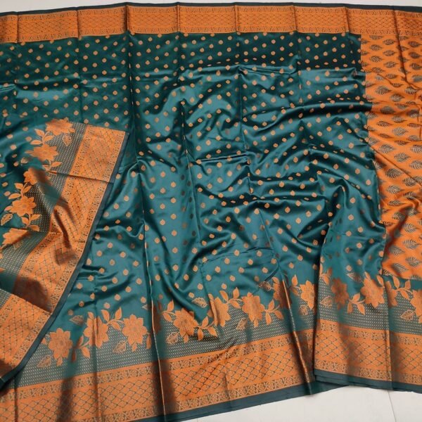 সফ্ট সিল্ক তামা কাতান [ব্লাউজ পিস সহ] K2025-S150