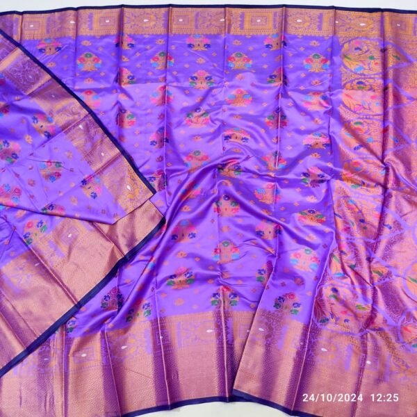 সফ্ট সিল্ক তানচুরি কাতান [ব্লাউজ পিস সহ] K2025-S79