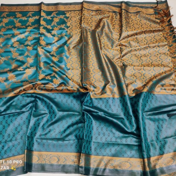 সিল্ক কাঞ্চীপুরম কাতান [ব্লাউজ পিস সহ] Kk2025-S158