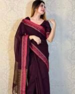 আড়ং কোয়ালিটি পিওর কটন [রানিং ব্লাউজ পিস সহ] C2025-S184