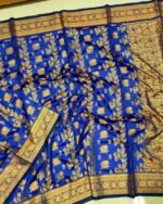 সফ্ট সিল্ক জরি কাজের কাতান [ব্লাউজ পিস সহ] SJK2025-S182 - Image 2