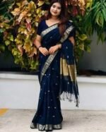 আড়ং কোয়ালিটি পিওর কটন [রানিং ব্লাউজ পিস সহ] C2025-S73 - Image 2