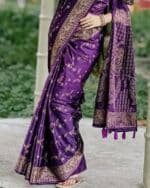 জাপানি সিল্ক আফসান প্রিন্ট[ব্লাউজ পিস সহ] J2025-S175 - Image 2