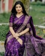 জাপানি সিল্ক আফসান প্রিন্ট[ব্লাউজ পিস সহ] J2025-S175