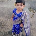 বাচ্চাদের রেডিমেড কাতান শাড়ি [ব্লাউজ সহ] BRKS2025-S183