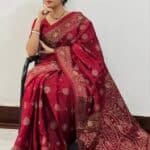 জাপানি সিল্ক আফসান প্রিন্ট[ব্লাউজ পিস সহ] J2025-S177