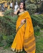 আড়ং কোয়ালিটি পিওর কটন [রানিং ব্লাউজ পিস সহ] C2025-S52