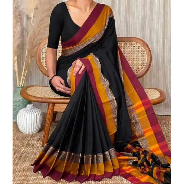 আড়ং কোয়ালিটি পিওর কটন [রানিং ব্লাউজ পিস সহ] C2026-S186