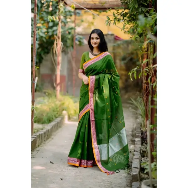 আড়ং কোয়ালিটি পিওর কটন [রানিং ব্লাউজ পিস সহ] C2025-S185