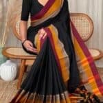 আড়ং কোয়ালিটি পিওর কটন [রানিং ব্লাউজ পিস সহ] C2026-S186