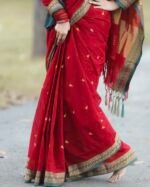 প্রিমিয়াম টাঙ্গাইল কটন শাড়ি (রানিং ব্লাউজ পিসসহ) | TCS-188 - Image 2