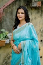 🌸 প্রিমিয়াম টাঙ্গাইল কটন শাড়ি | রানিং ব্লাউজসহ | PTCS-189 - Image 4